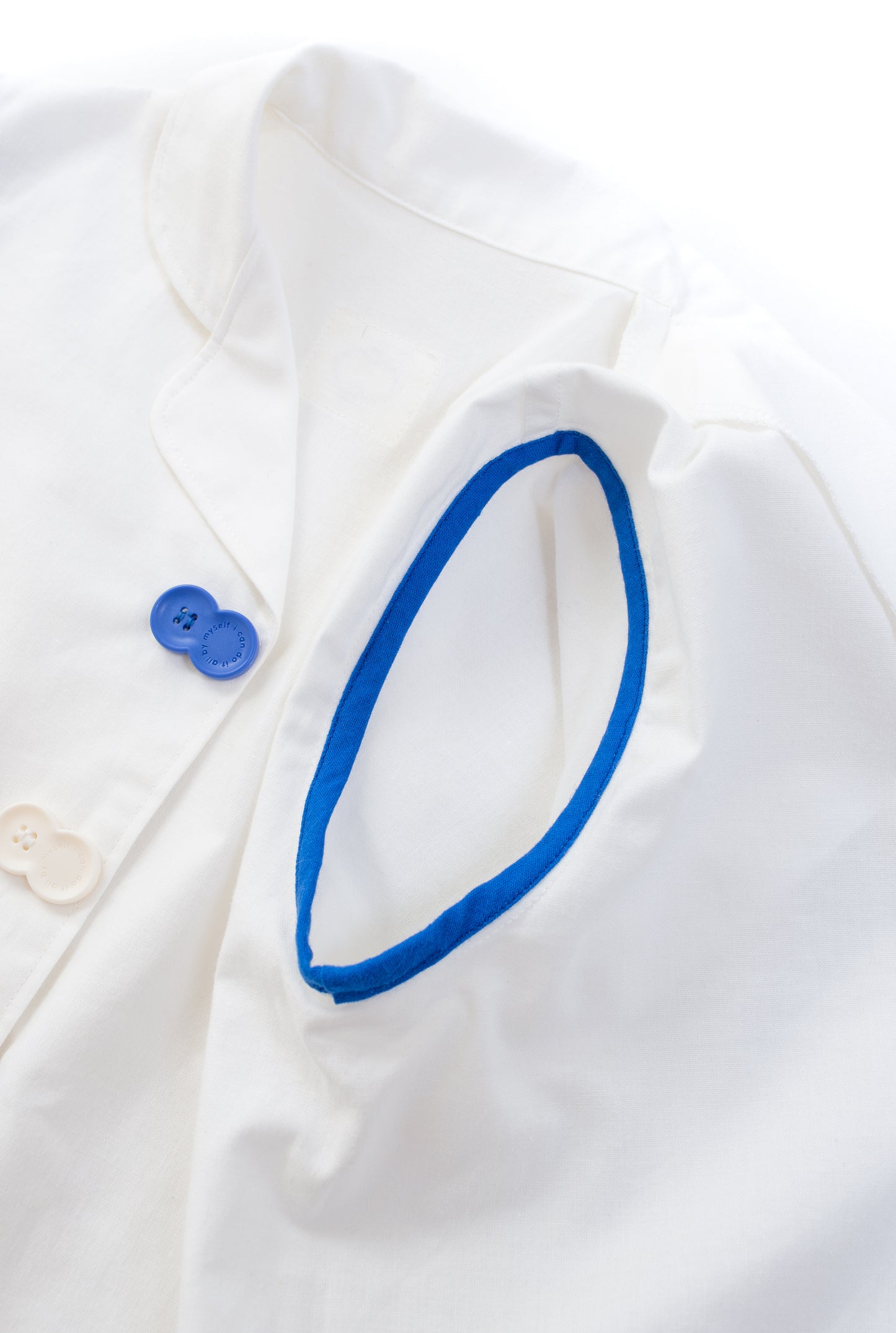 06 i do button ハーフスリーブナイトウェア（ホワイト）