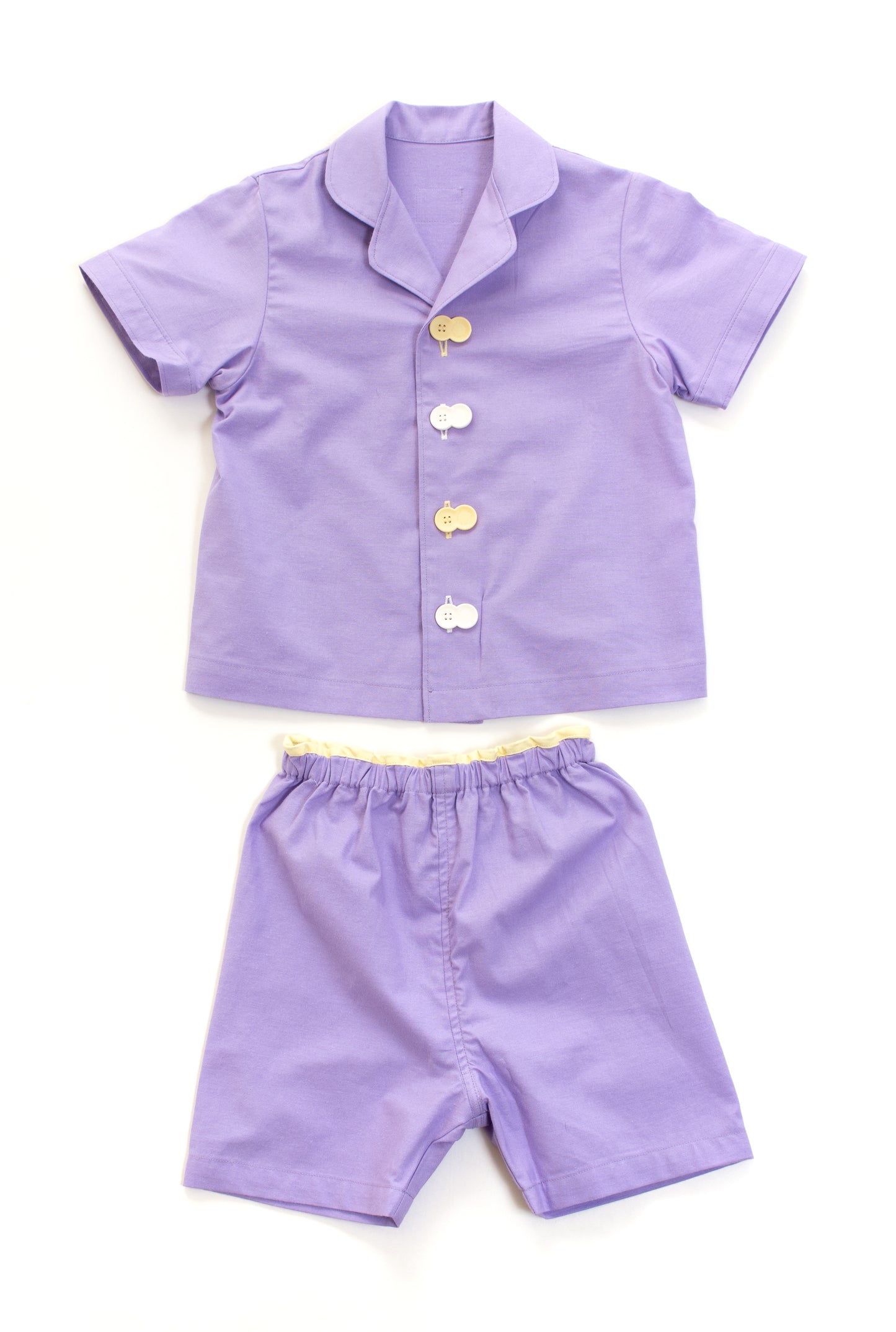 05 i do button ハーフスリーブナイトウェア（パープル）