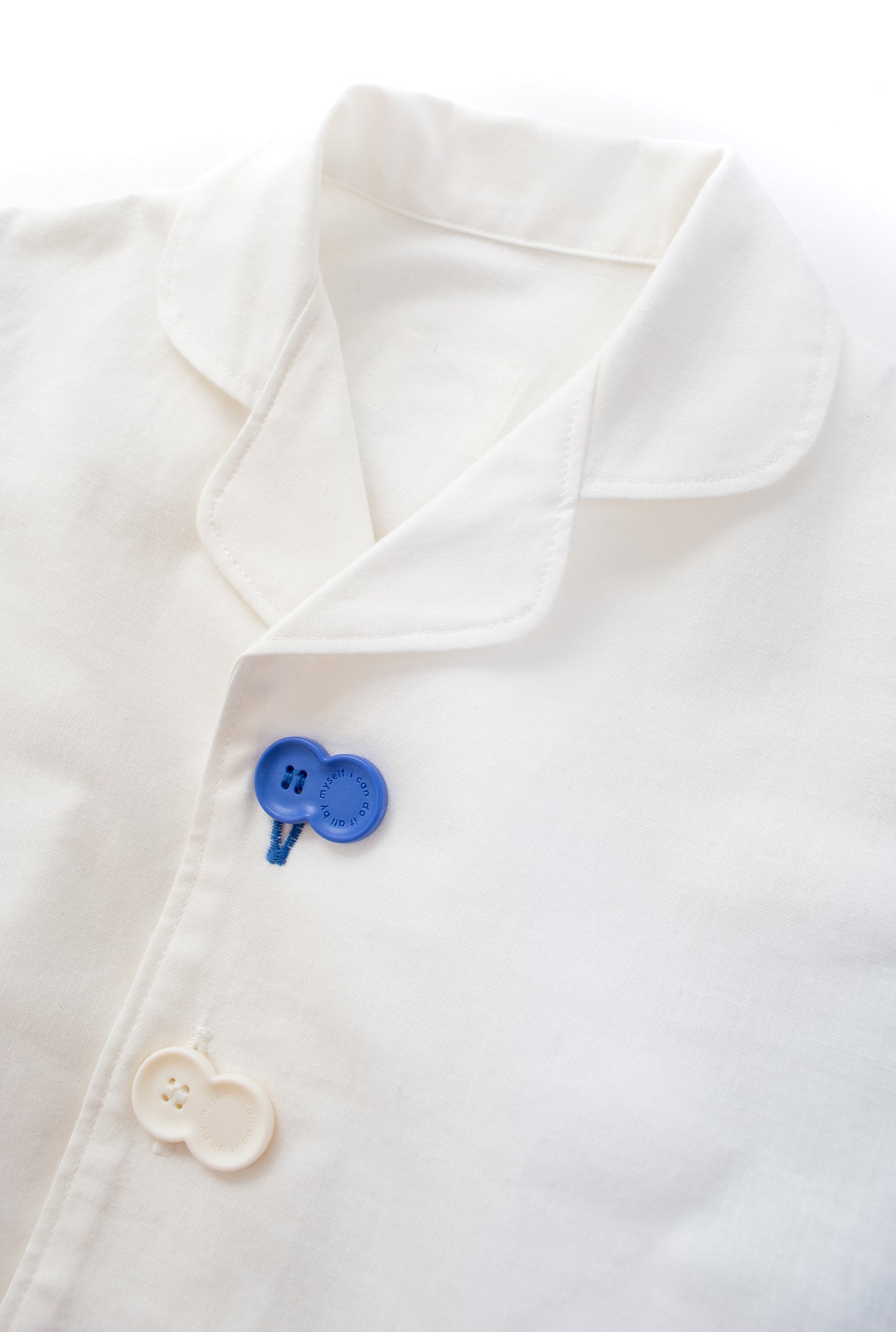 06 i do button ハーフスリーブナイトウェア（ホワイト）