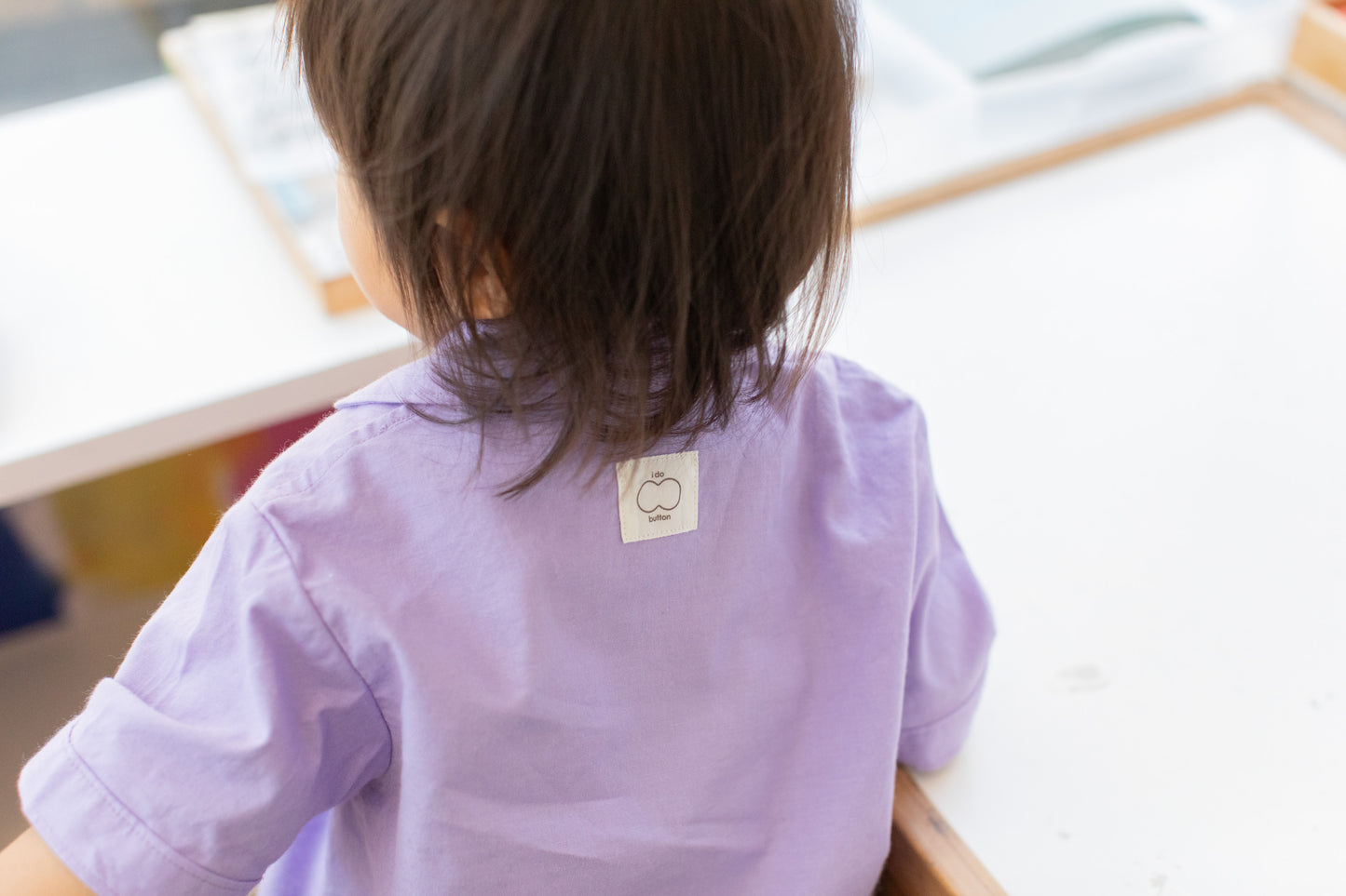 05 i do button ハーフスリーブナイトウェア（パープル）