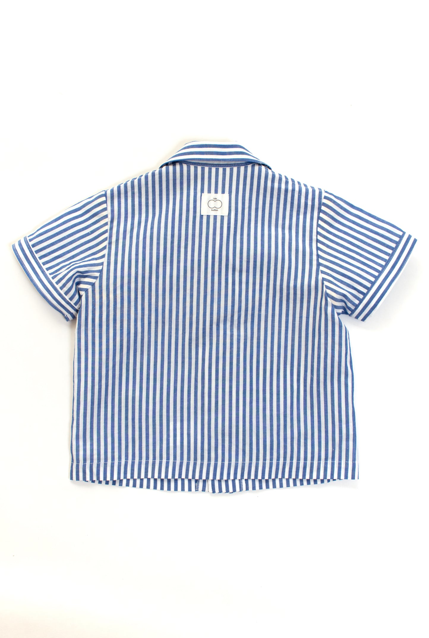 04 i do button ハーフスリーブナイトウェア（ストライプ）