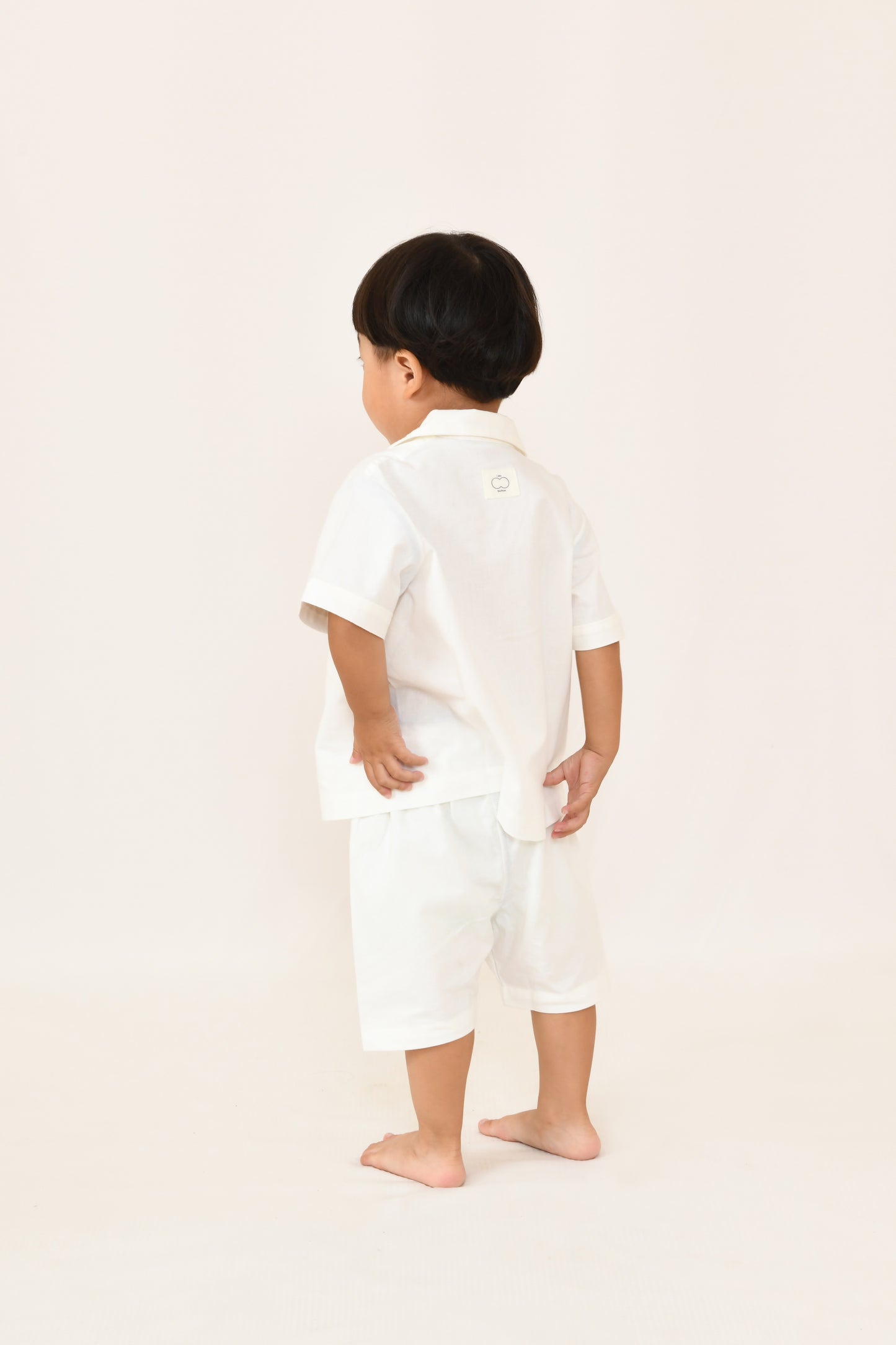 06 i do button ハーフスリーブナイトウェア（ホワイト）