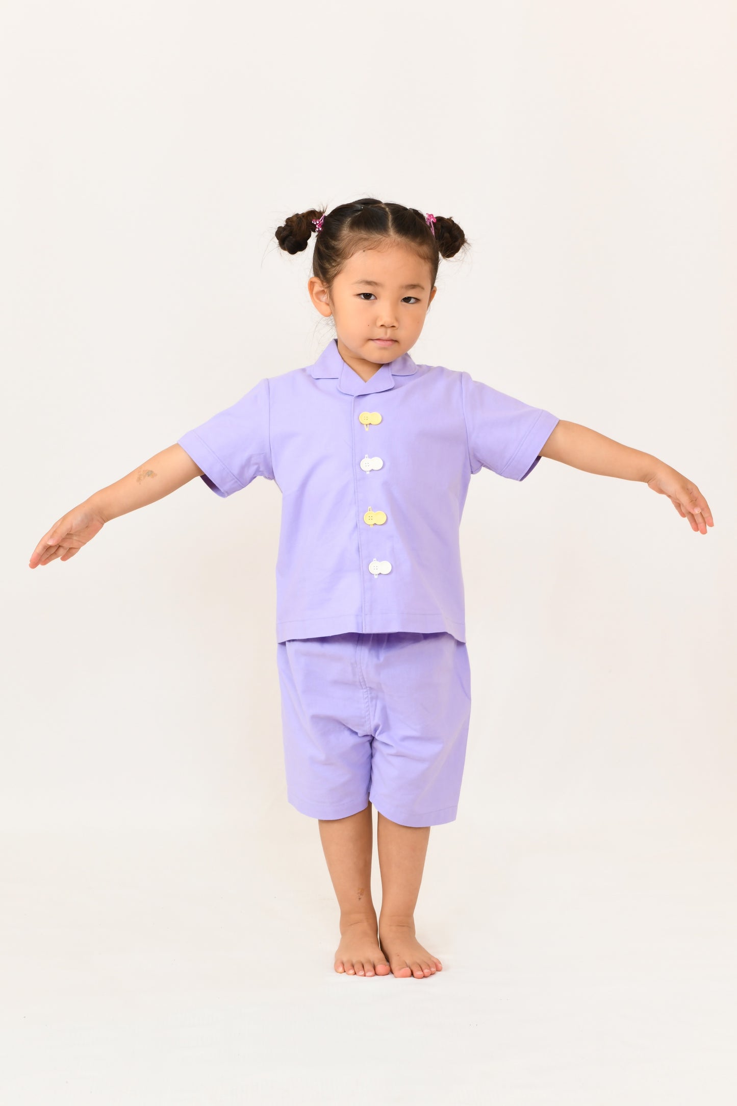 05 i do button ハーフスリーブナイトウェア（パープル）